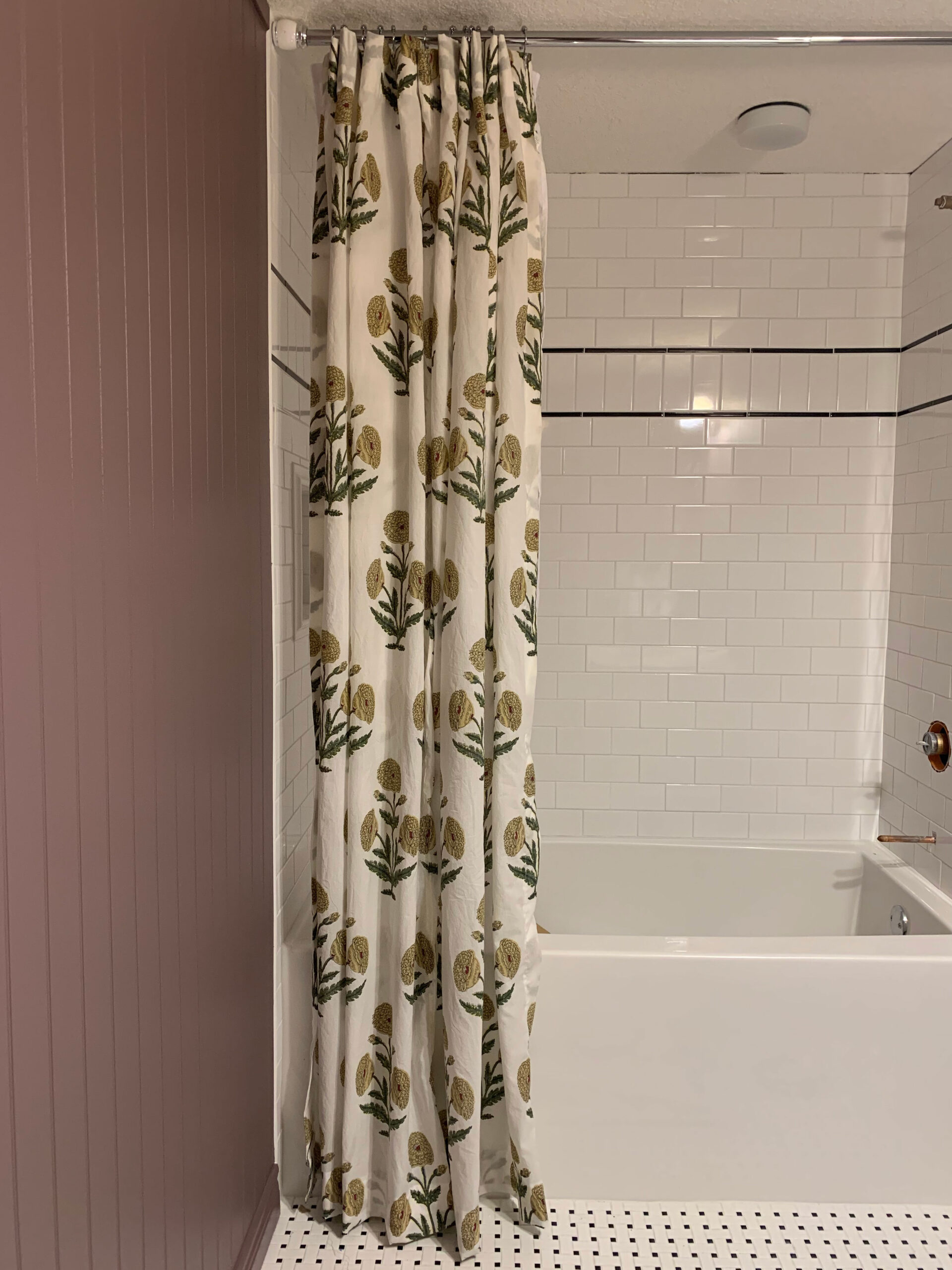 DIY Full Length Shower Curtain - Erin Zubot Design