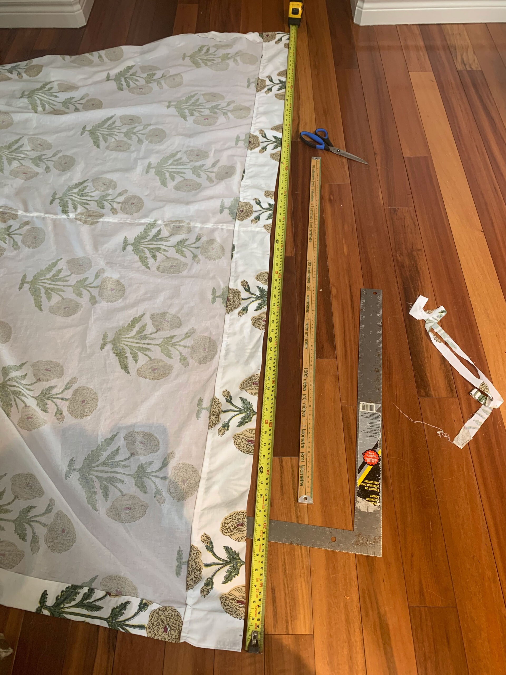 DIY Dowel Curtain Rod with Gold Brackets and End Caps - Erin Zubot Design