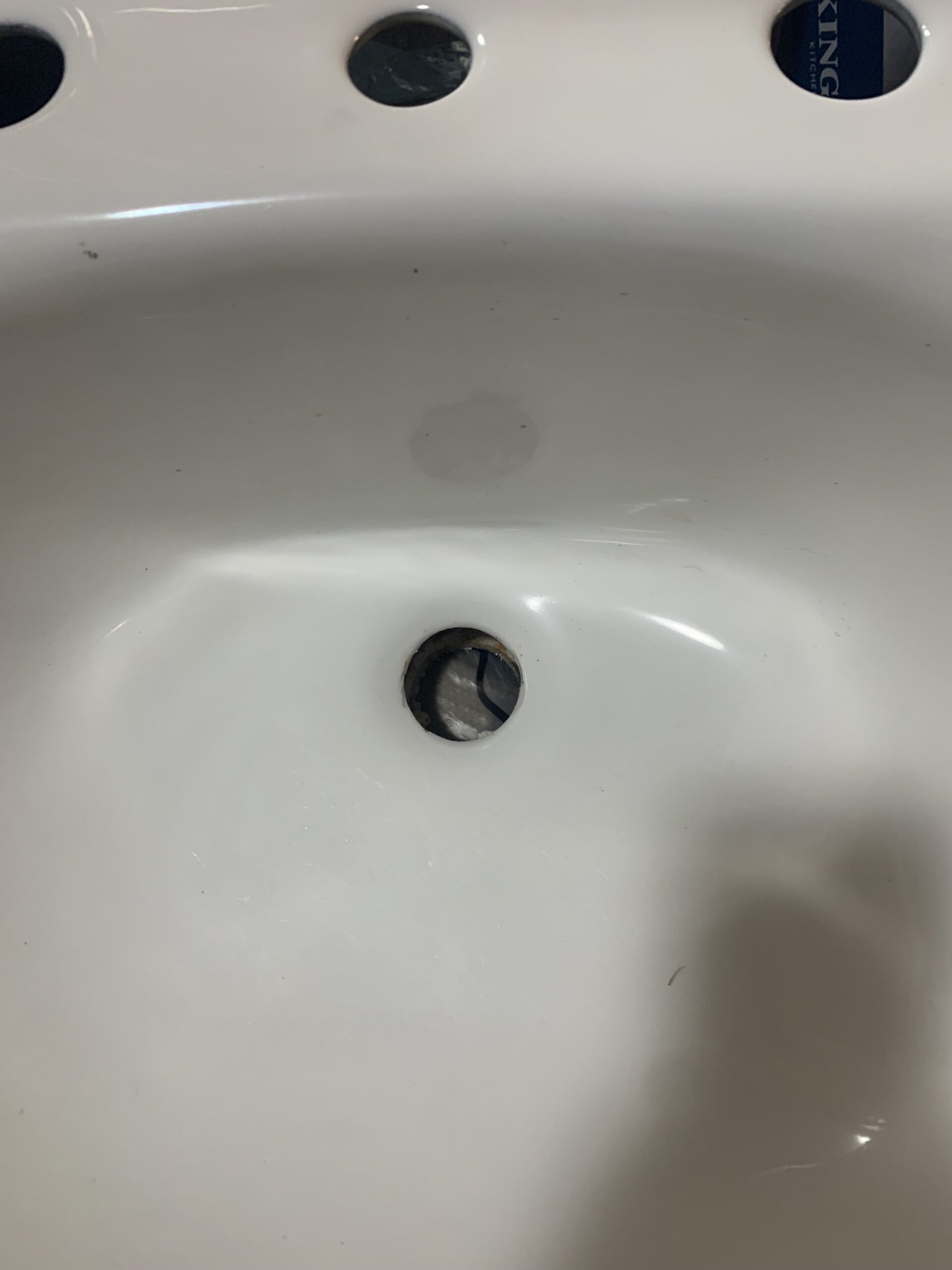 Rust stained removed from sink drain