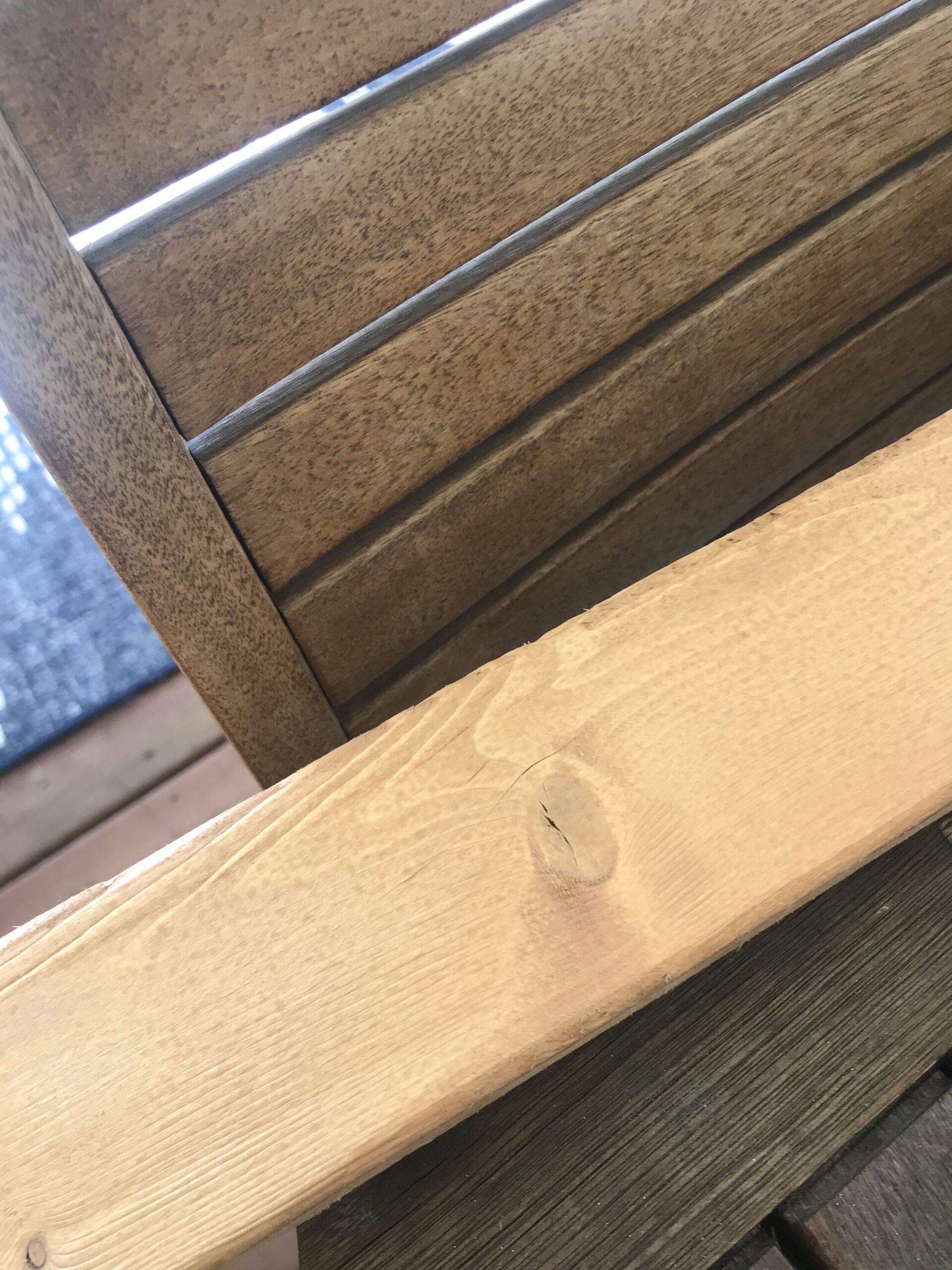 comparing a piece of wood to exsiting chair stain, not a good match