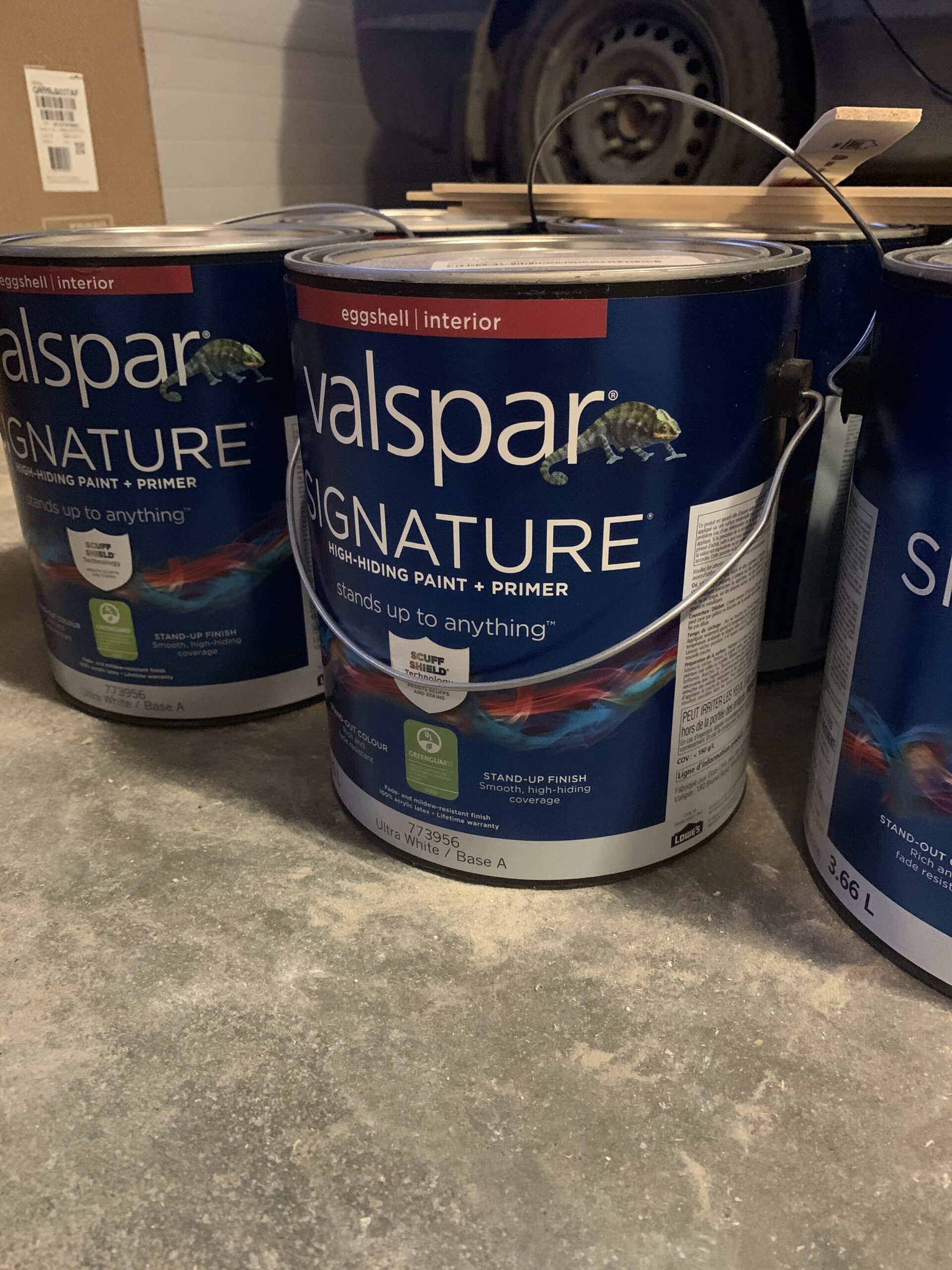 Valspar paint cans