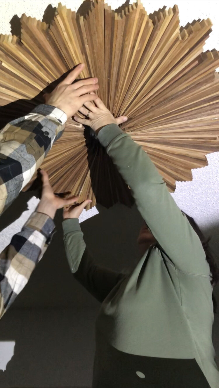 DIY Cedar Shim Starburst Light Fixture - Erin Zubot Design