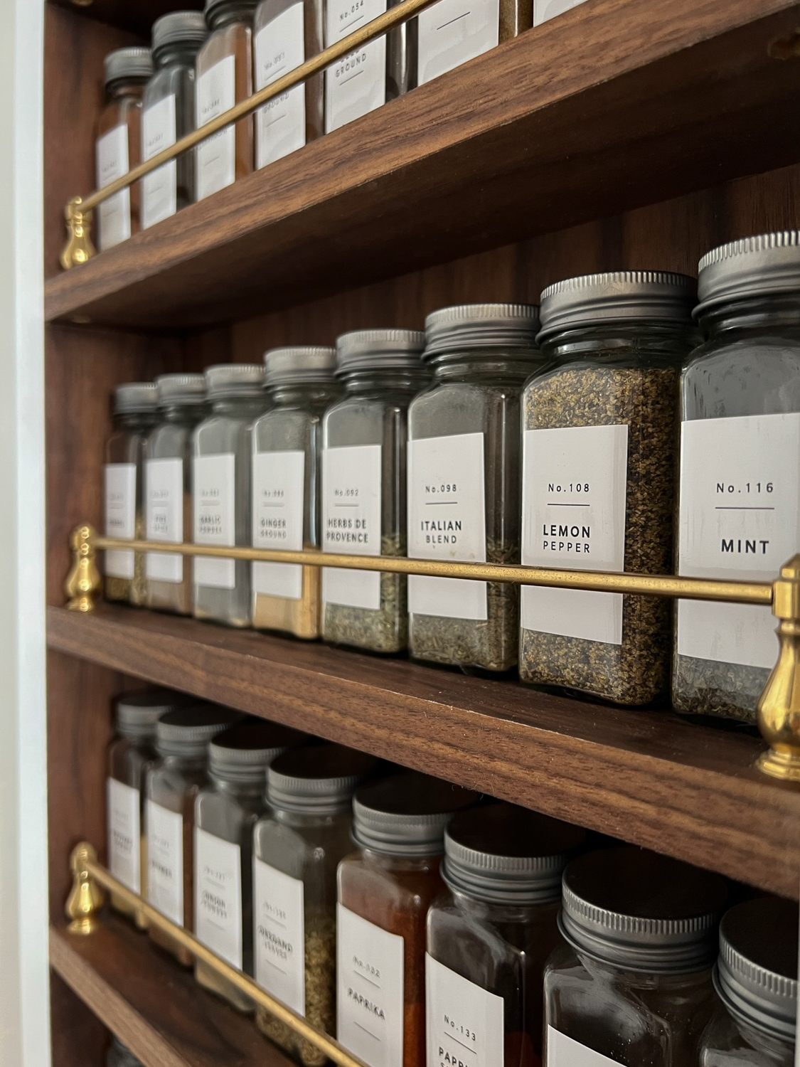 DIY Wood and Brass Spice Rack Erin Zubot Design