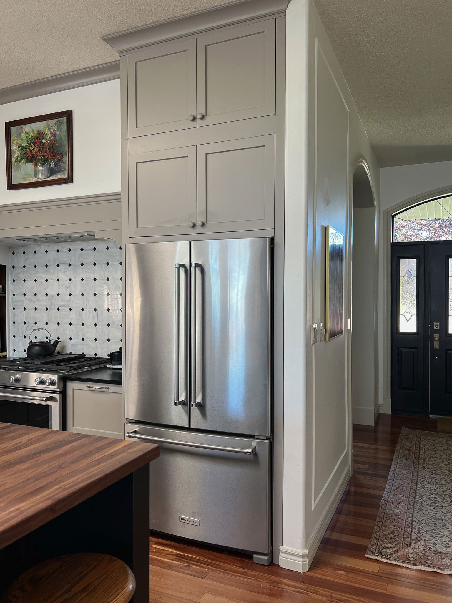 How to Make Your Refrigerator Look Built-In - Erin Zubot Design