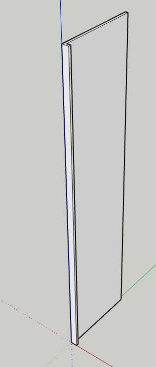 Drawing of an L-shaped side panel 