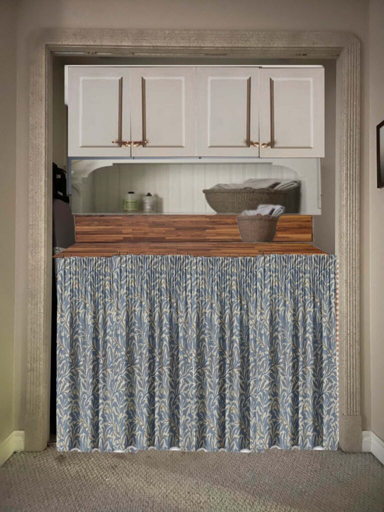 Curtain Track as a Ceiling Mounted Shower Curtain Rod - Erin Zubot Design