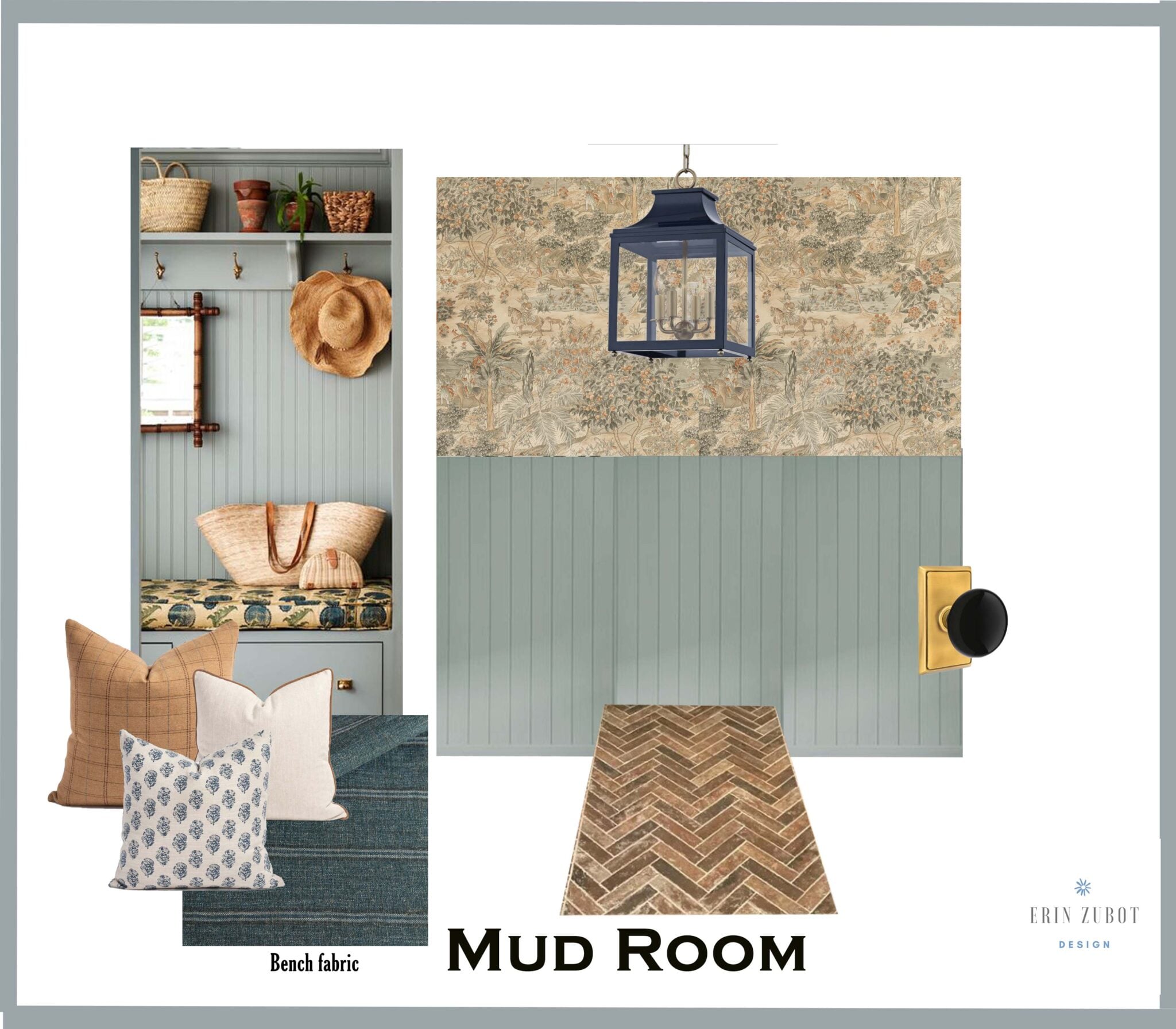 Modern Traditional Mudroom Makeover Plans - Erin Zubot Design