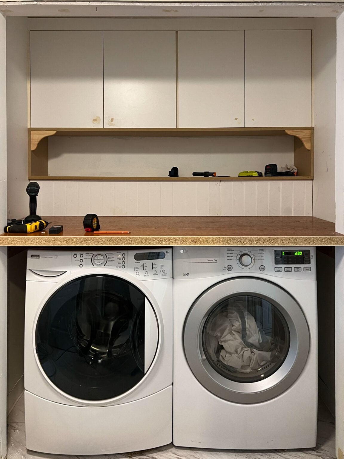 DIY Laundry Room Countertop (Using an Old Door!) - Erin Zubot Design