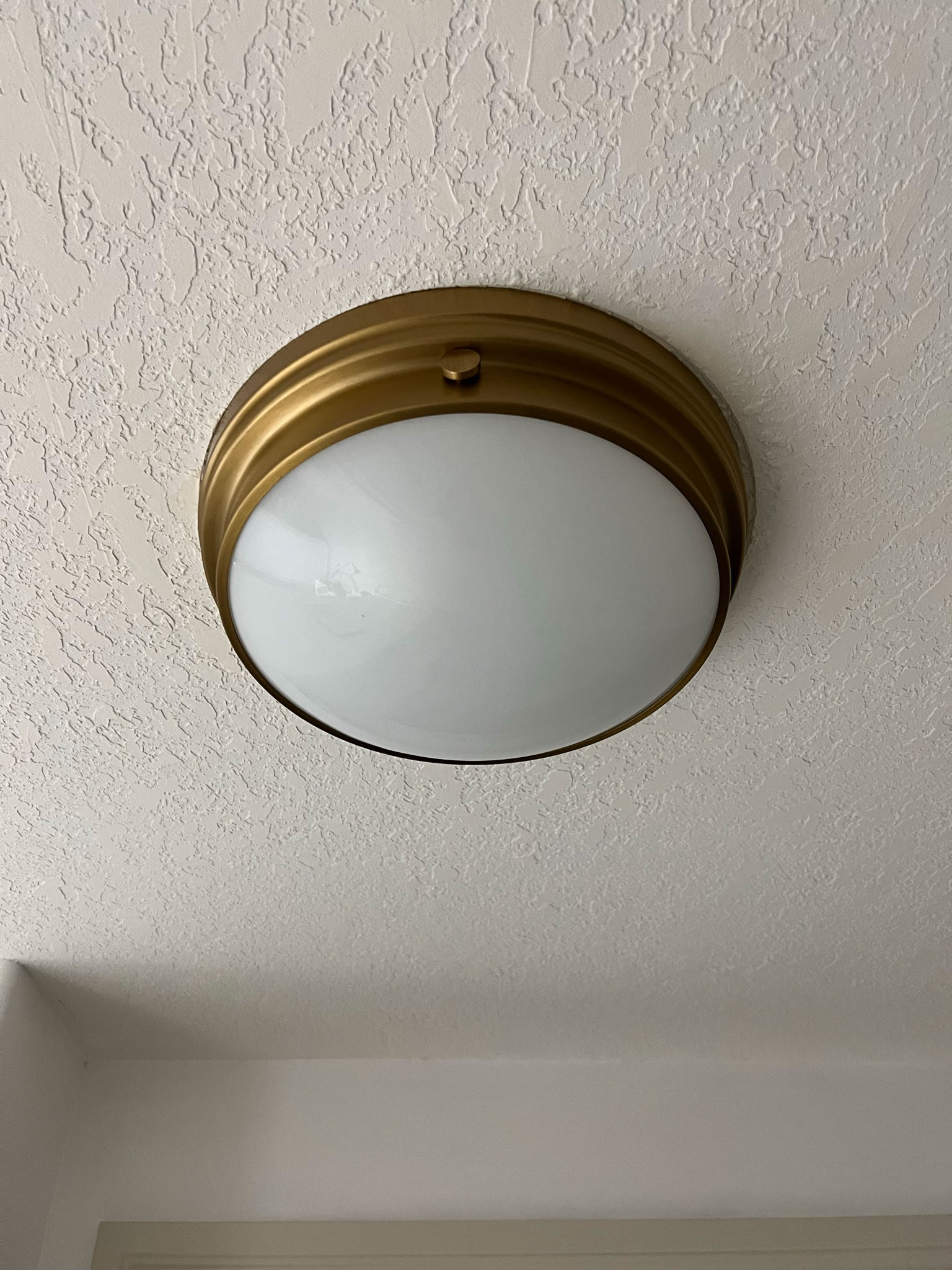 brass flush mount light fixture