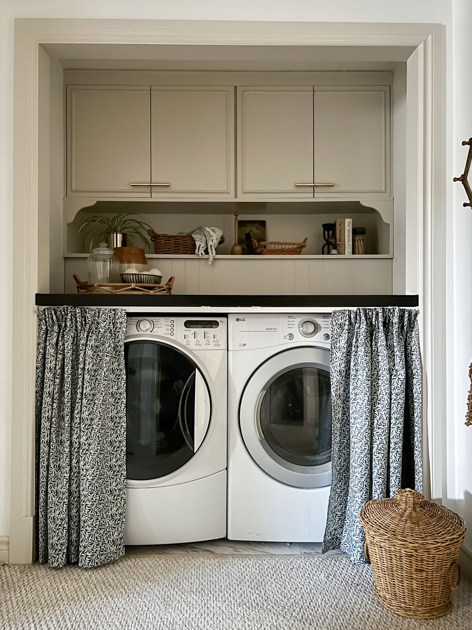 Affordable Laundry Room DIY Countertop Over Washer and Dryer