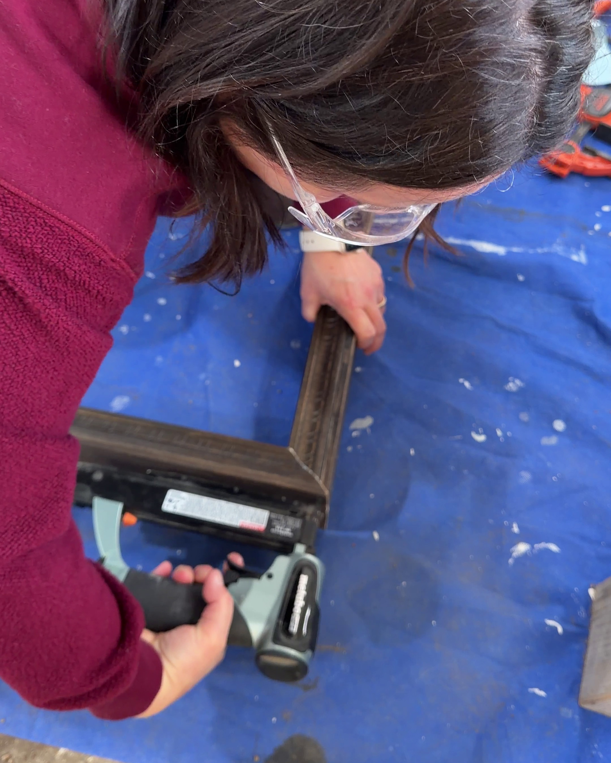 nailing mitered corner together