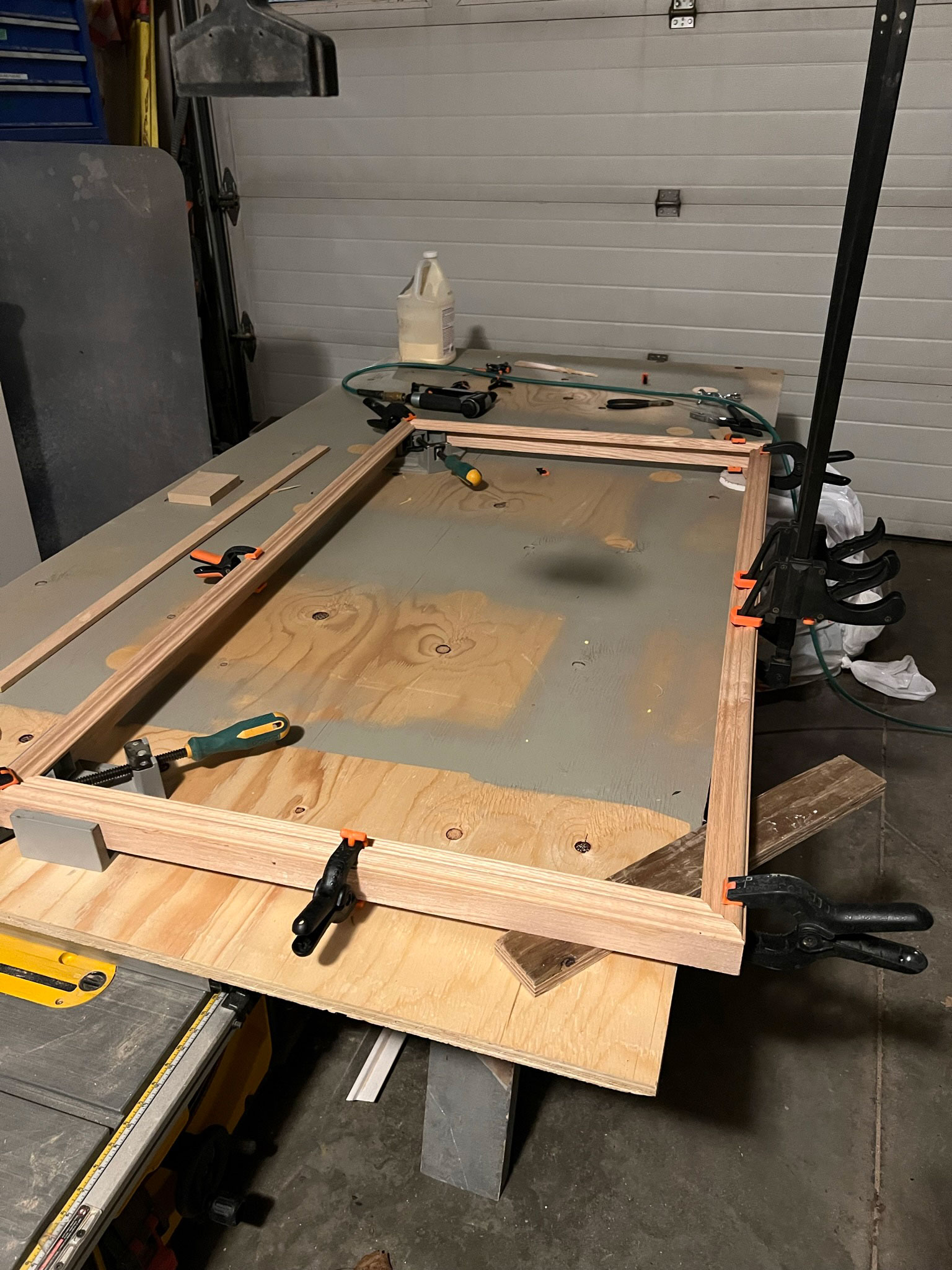 Frame with clamps all over