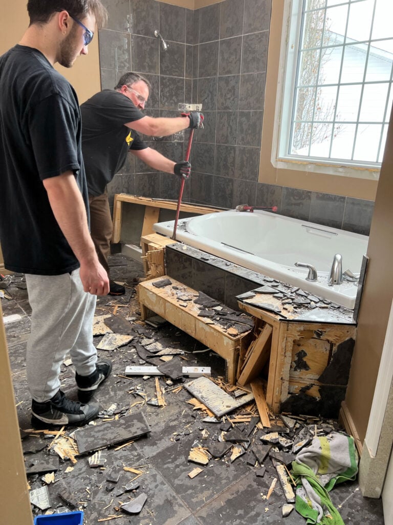 How to DIY Bathroom Demolition - Erin Zubot Design