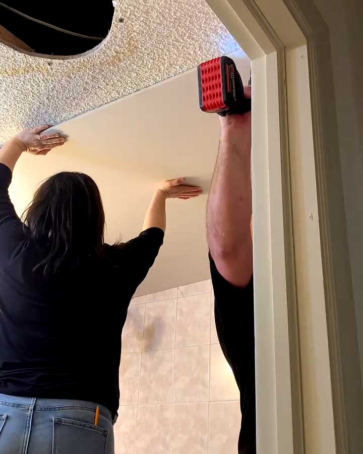 Install Drywall Over Popcorn Ceiling Shelly Lighting