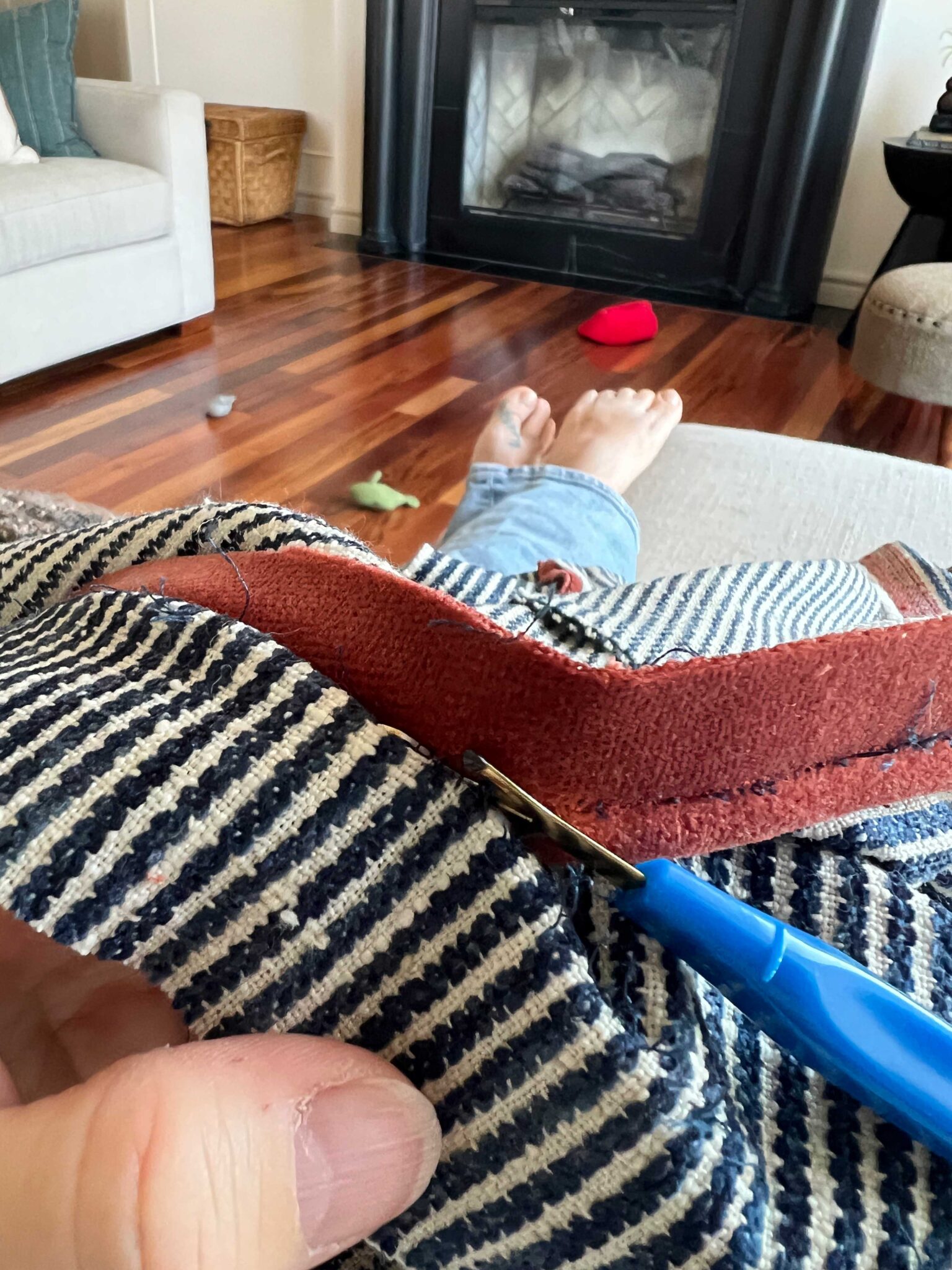 DIY Ottoman - How to Make an Upholstered Ottoman - Erin Zubot Design