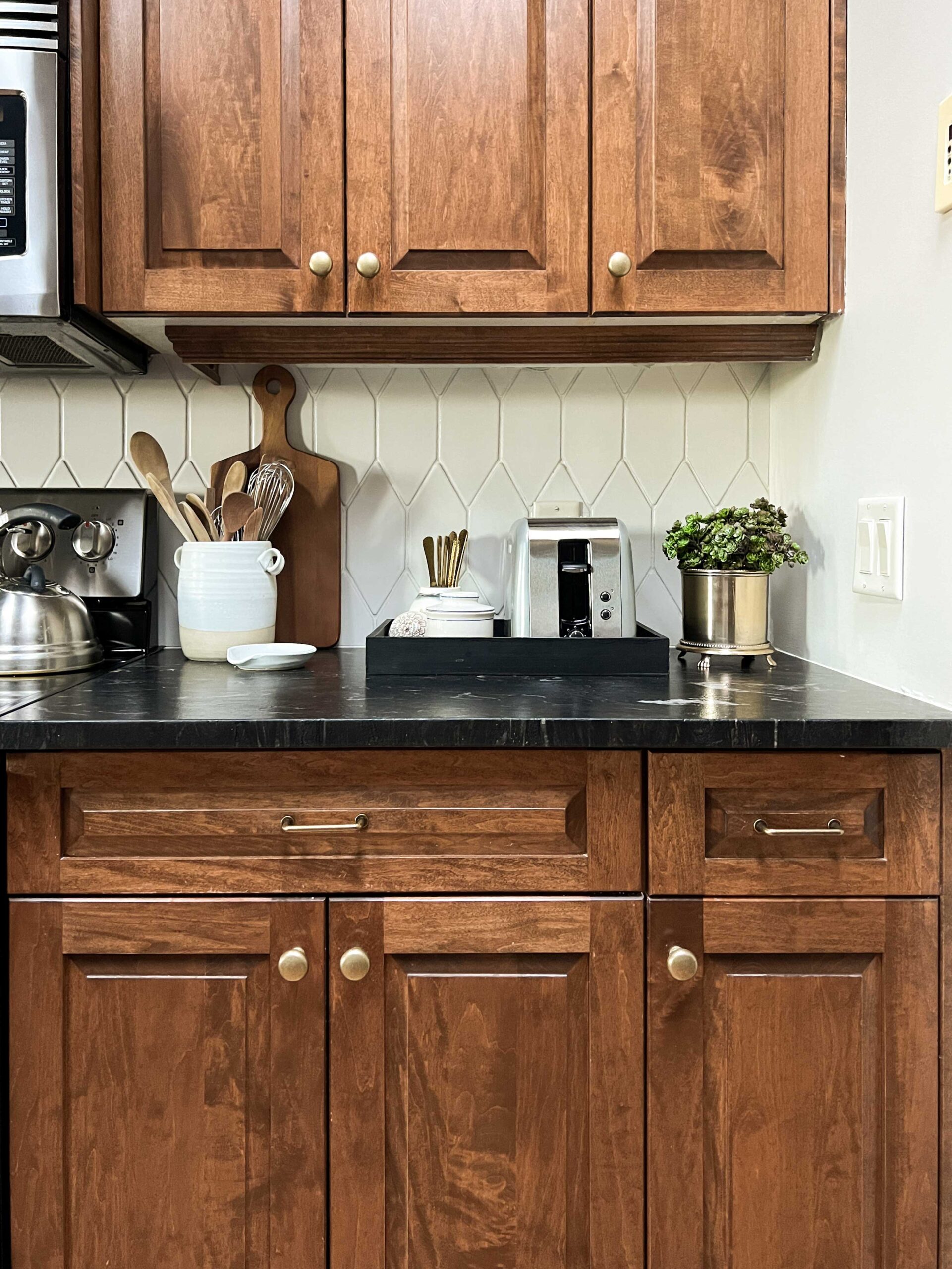 Simple wooden kitchen deals cabinets