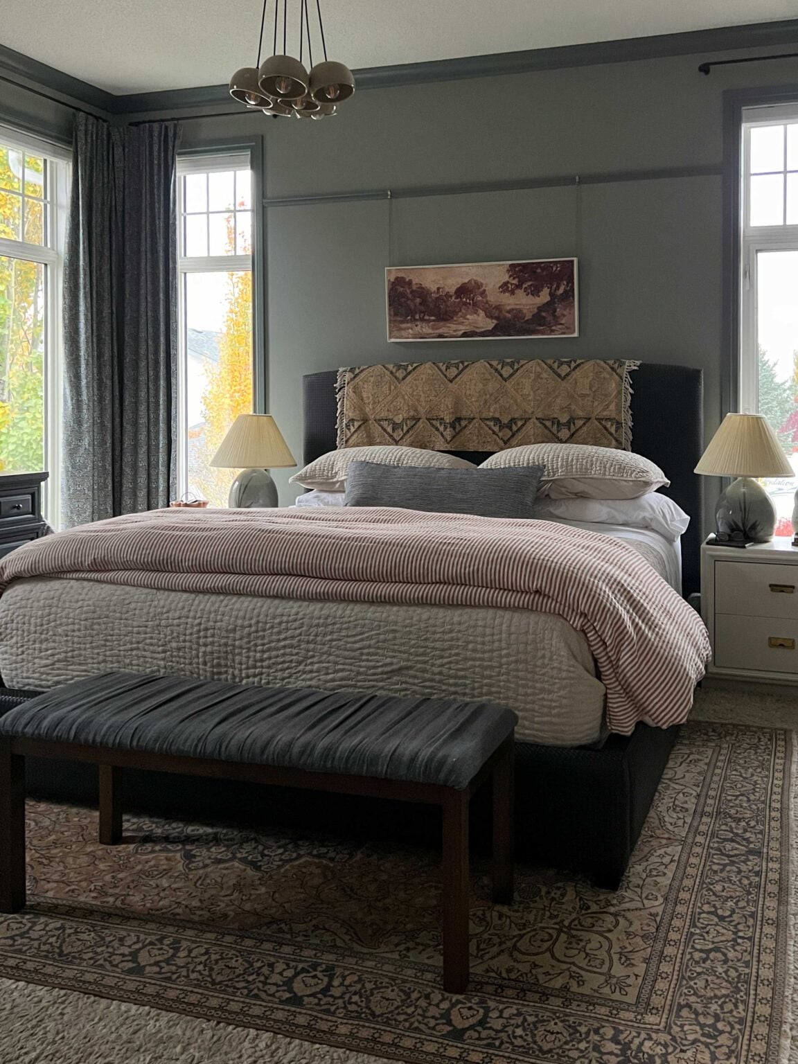 How to Decorate a Bedroom with High Ceilings - Erin Zubot Design