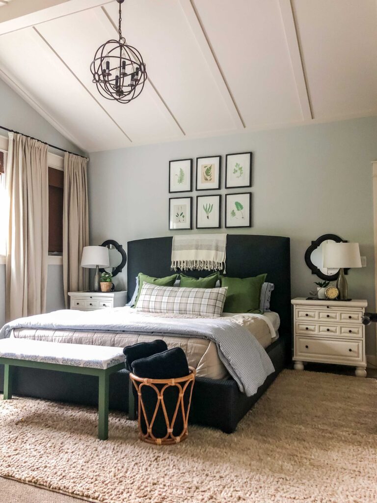 View of How to Decorate a Bedroom with High Ceilings - Erin Zubot Design