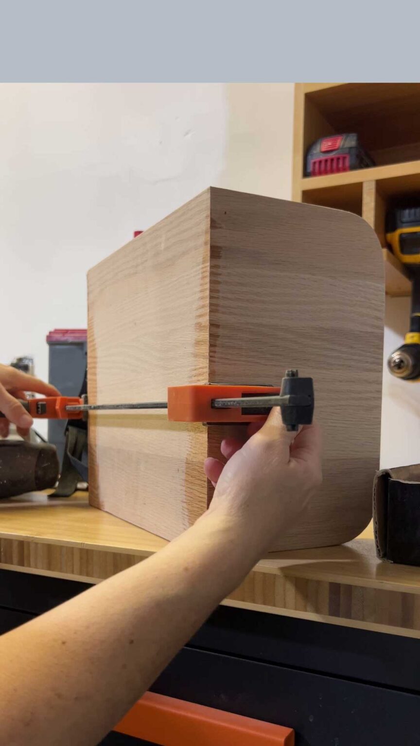 How to Build an Easy DIY Couch Armrest Table Tray - Erin Zubot Design