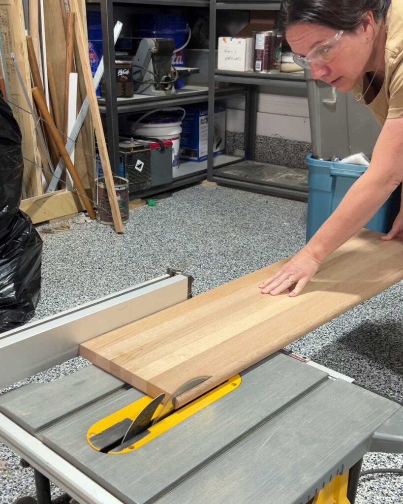 How to Build an Easy DIY Couch Armrest Table Tray - Erin Zubot Design