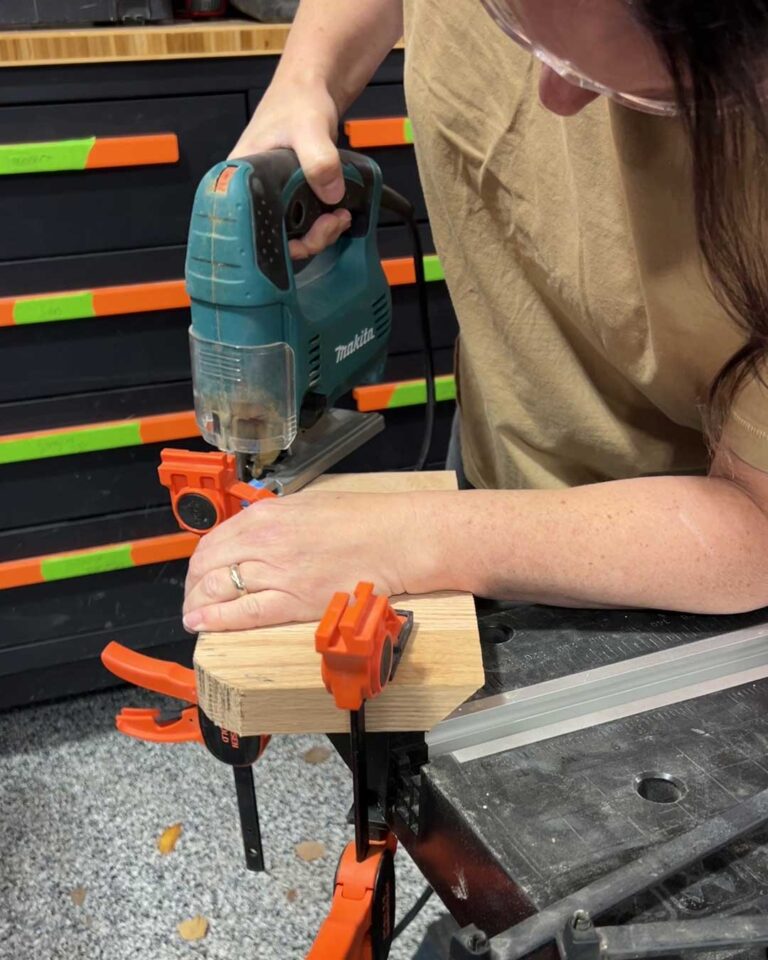 How to Build an Easy DIY Couch Armrest Table Tray - Erin Zubot Design