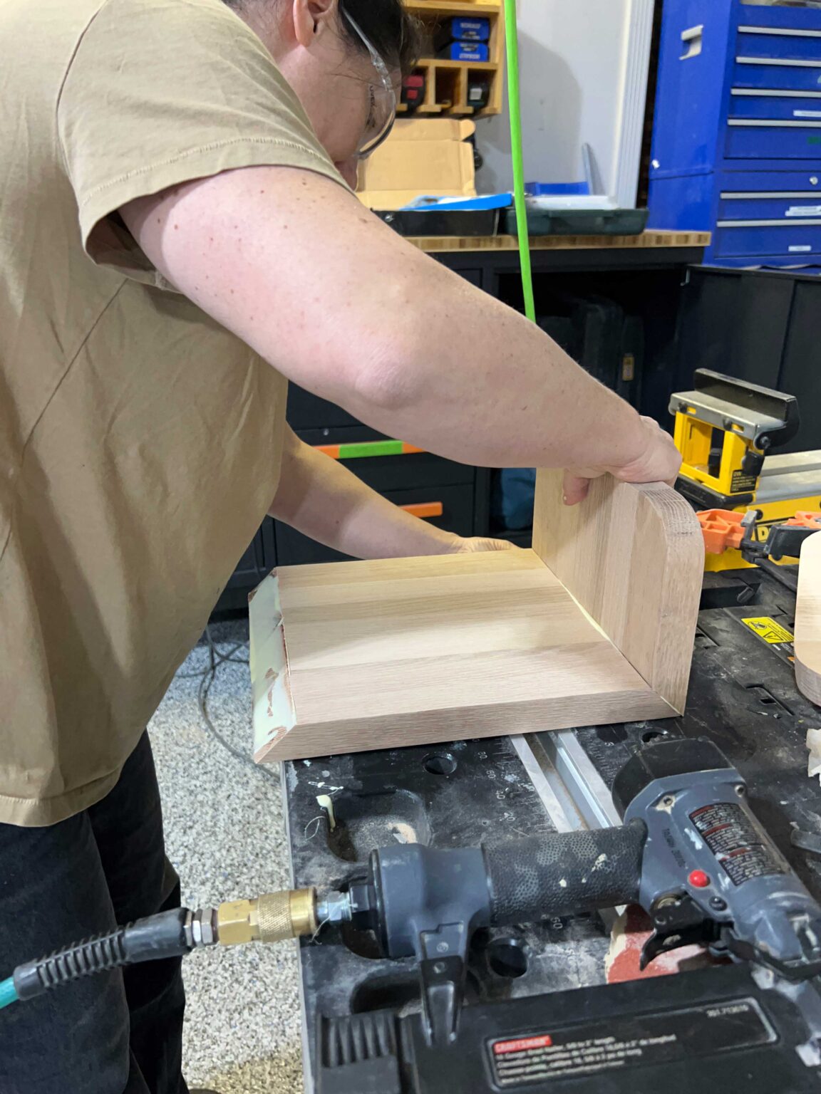 How to Build an Easy DIY Couch Armrest Table Tray - Erin Zubot Design