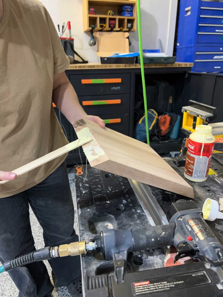 How to Build an Easy DIY Couch Armrest Table Tray - Erin Zubot Design
