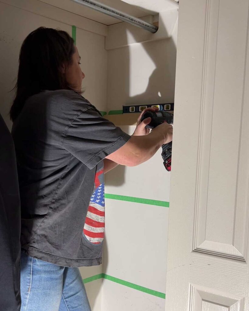 How to Build Simple DIY Closet Shelves Into a Corner - Erin Zubot Design