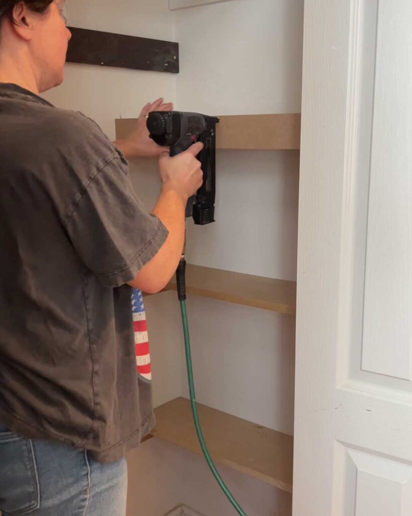 How to Build Simple DIY Closet Shelves Into a Corner - Erin Zubot Design