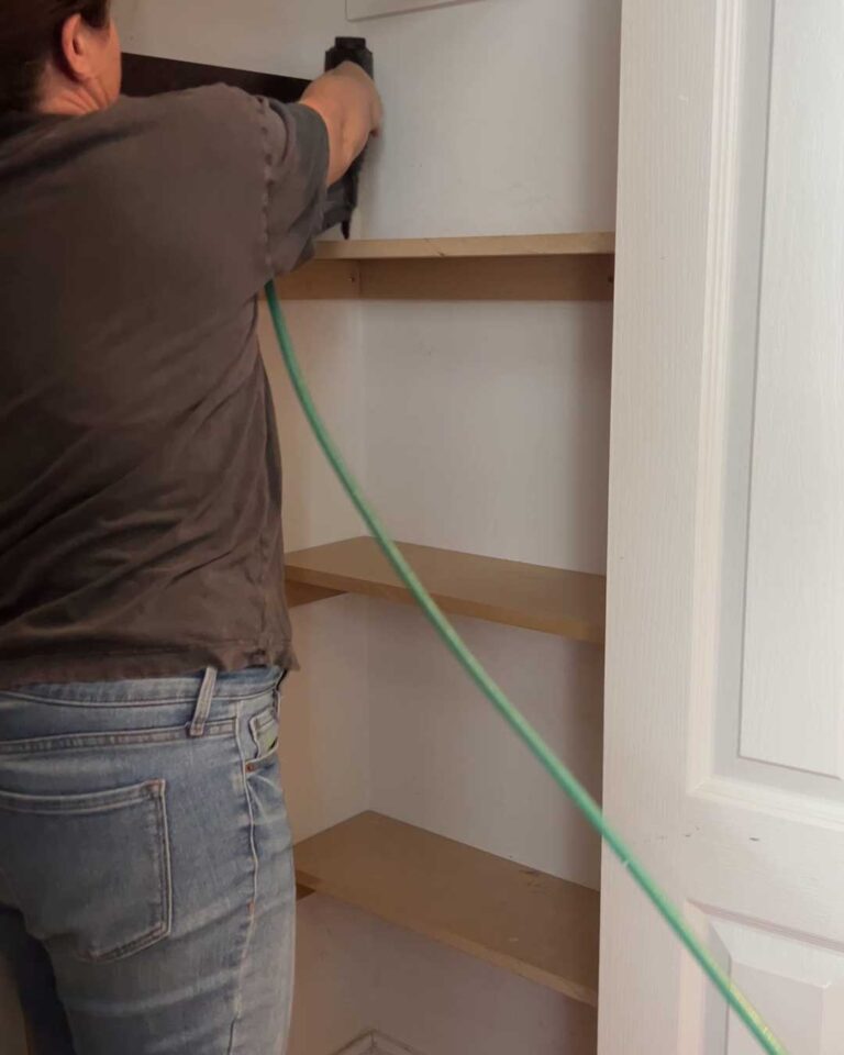 How to Build Simple DIY Closet Shelves Into a Corner - Erin Zubot Design