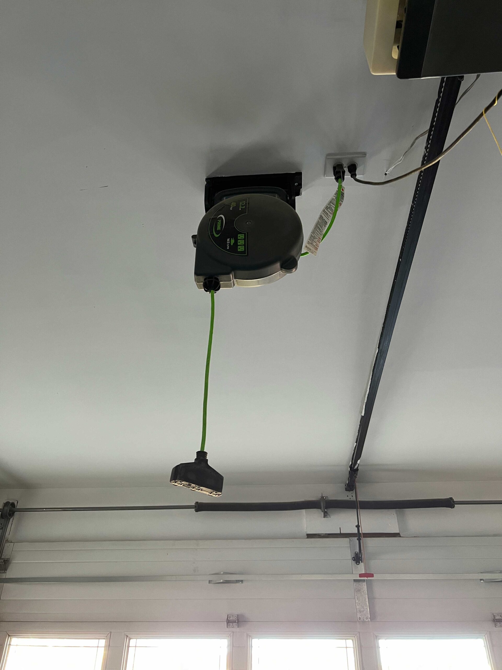 extension cord on ceiling