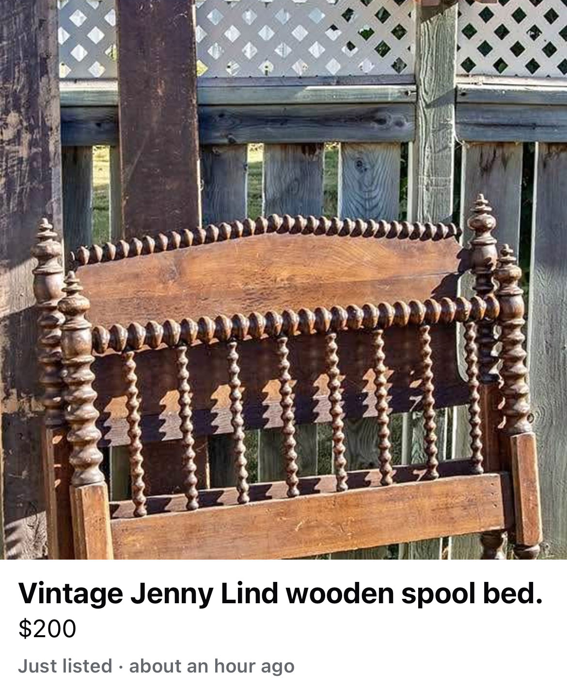 jenny lind bed ad