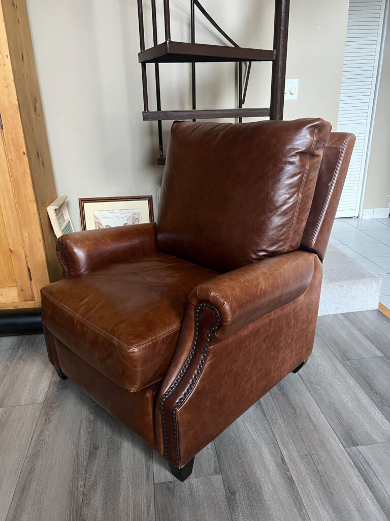 leather chair in place