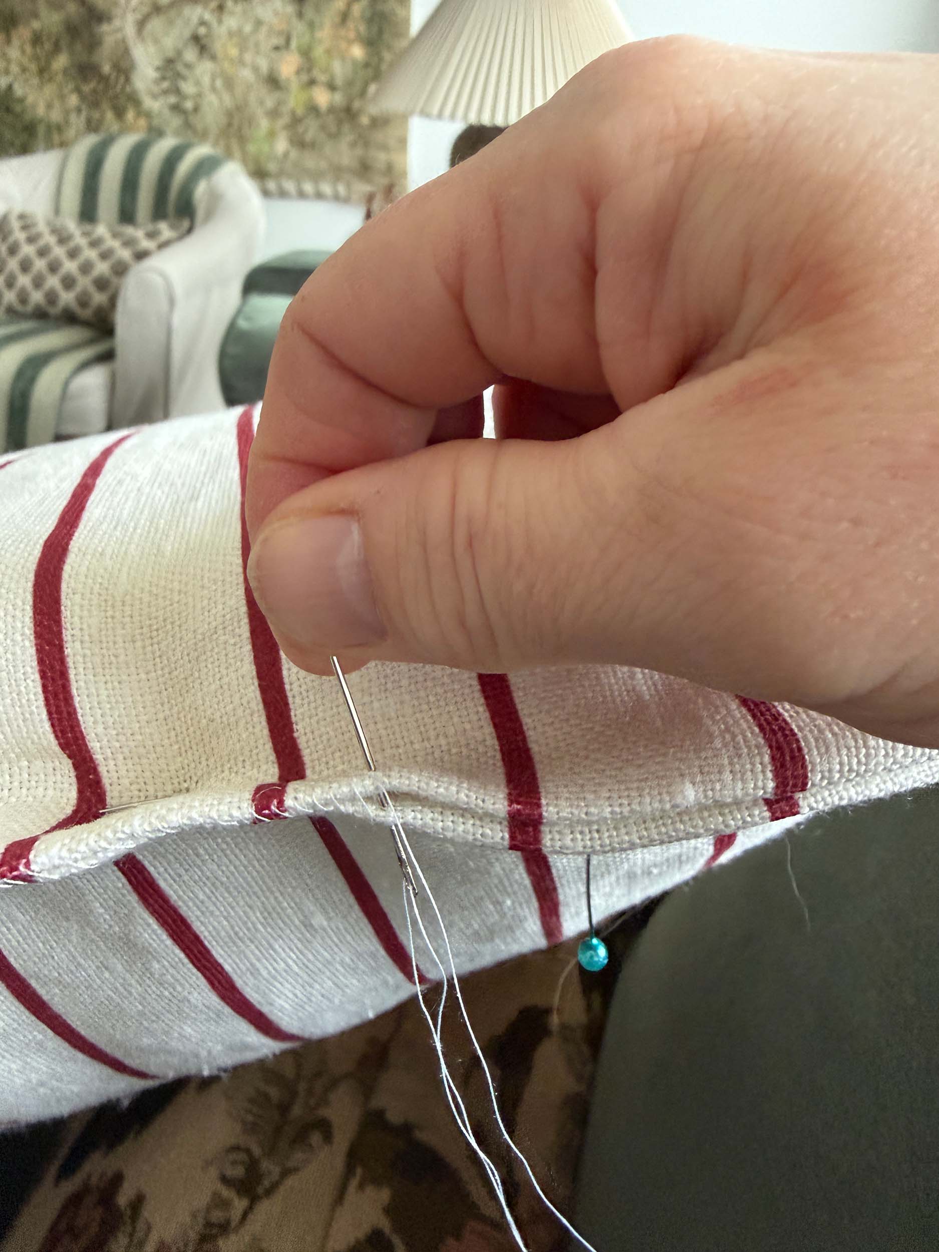 sewing bottom seam by hand