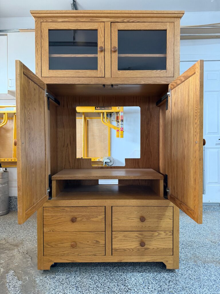 Original armoire for old TVs.