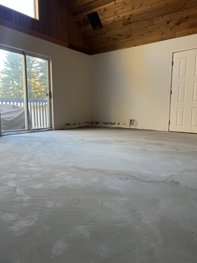 The finished concrete floor