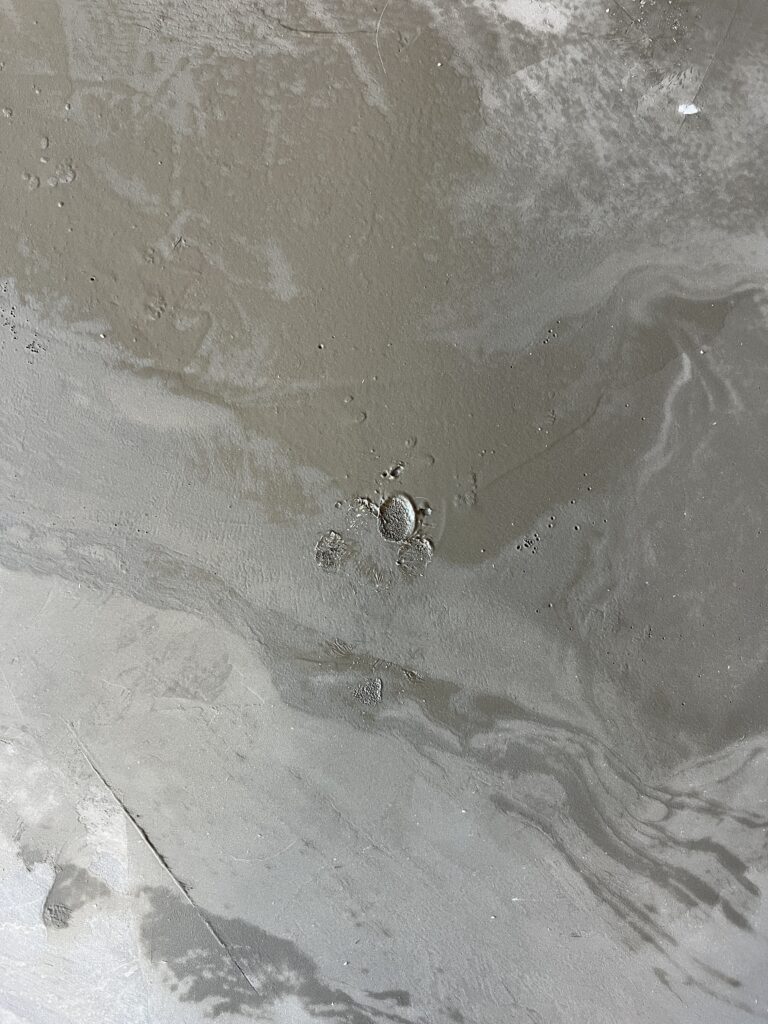 Bumps in the concrete after it's been spread