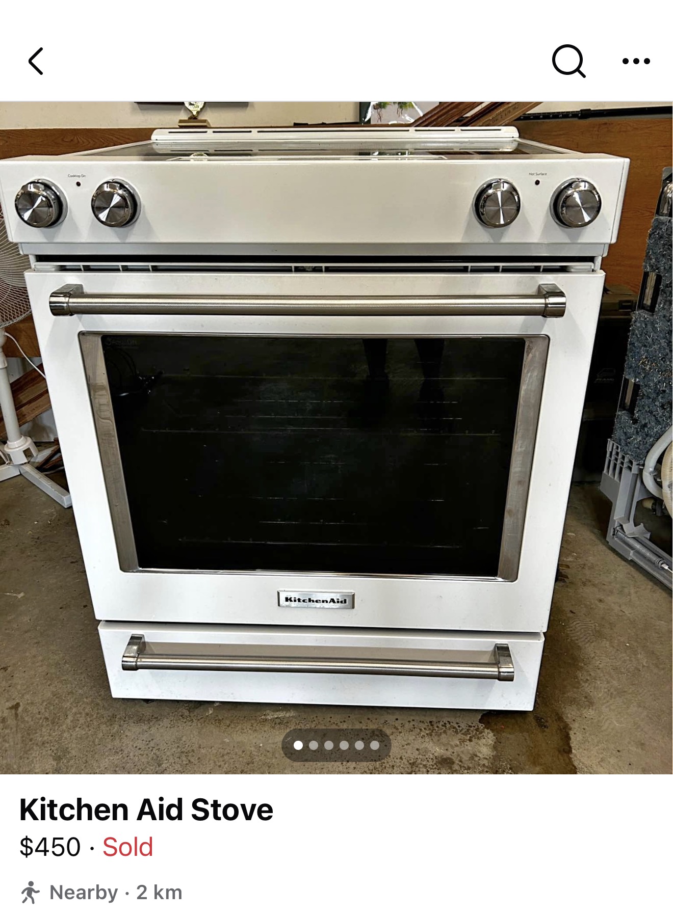 Ad from facebook marketplace for a stove