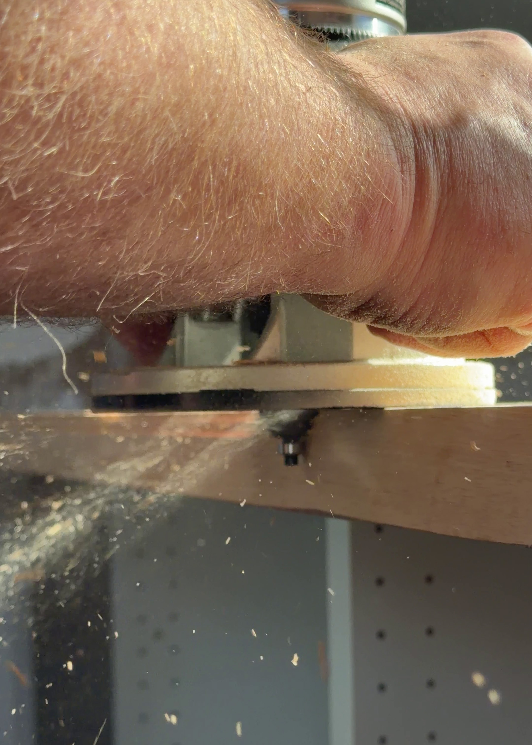 routering the edge of a wood counter top