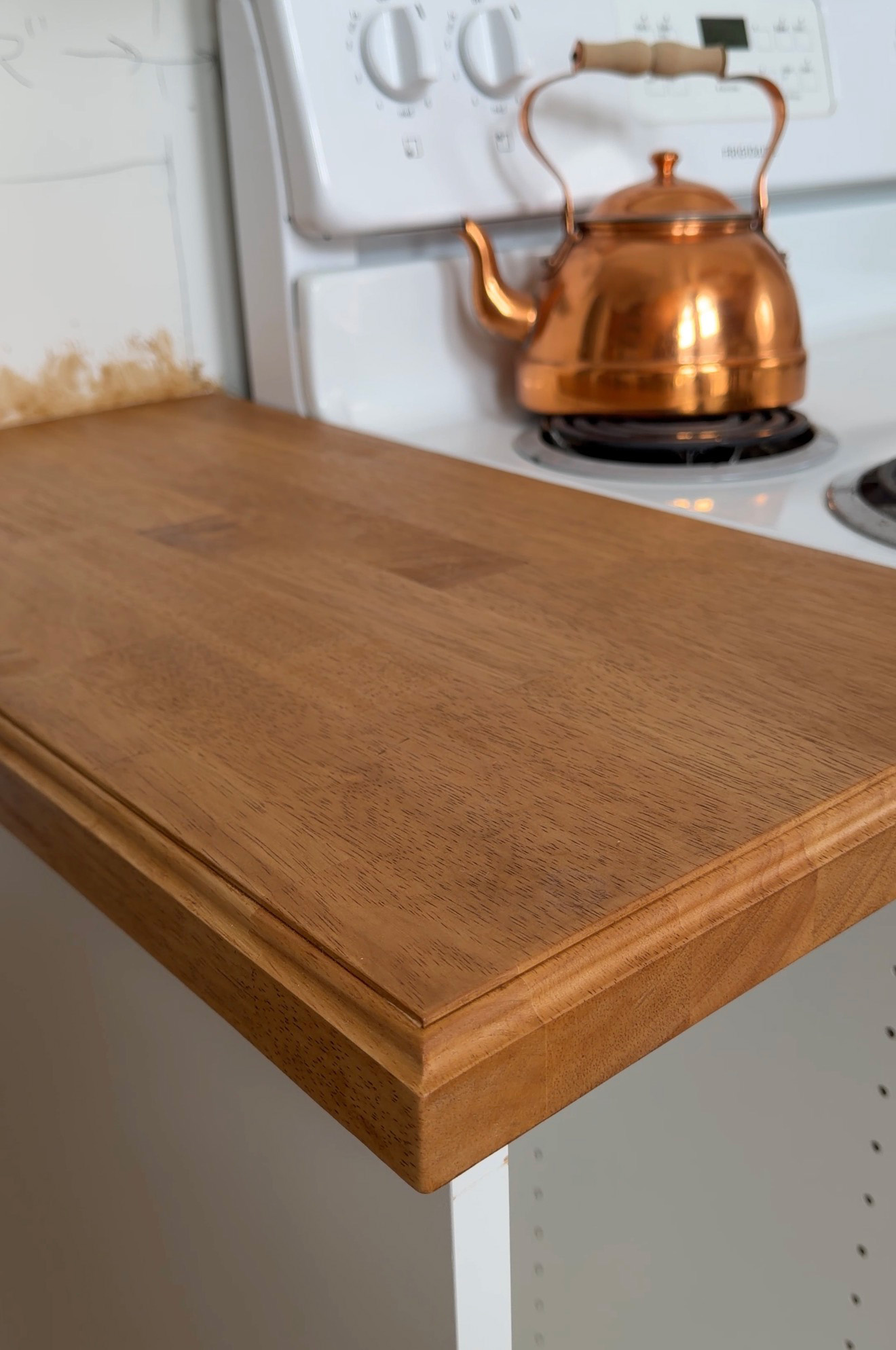 finished butcherblock countertop